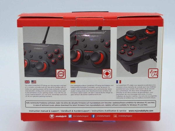 Snakebyte Gamepad S - 3m Wired Controller